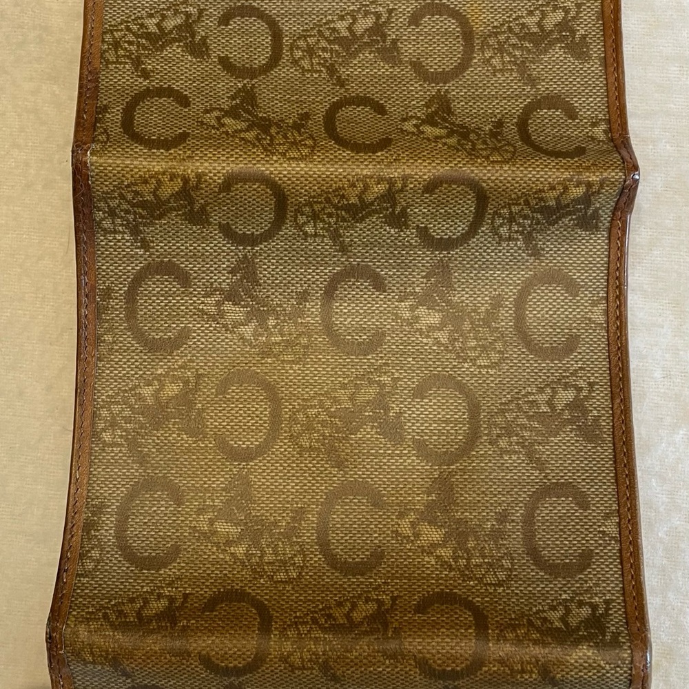 Celine Authentic Vintage Leather and Canvas Compact Carriage Print Wallet - Picture 15 of 16